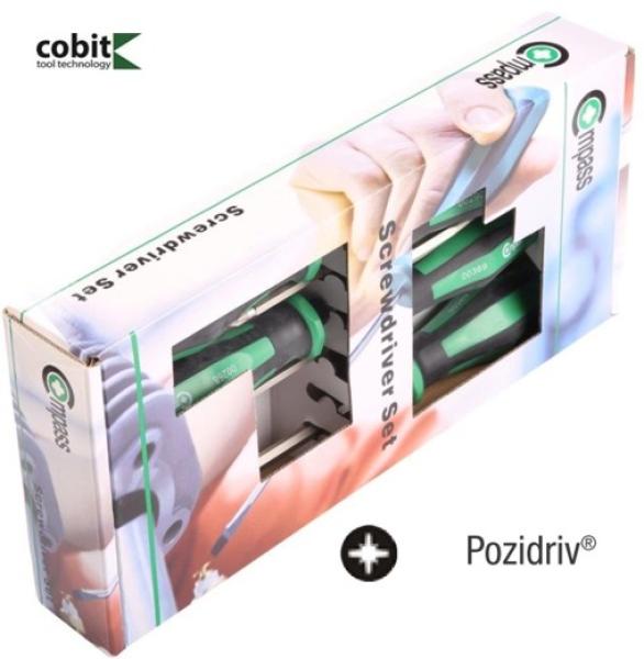 PZ - Schlitz Schraubendreher-Satz 6-teilig - 2-K Griff, Cobit