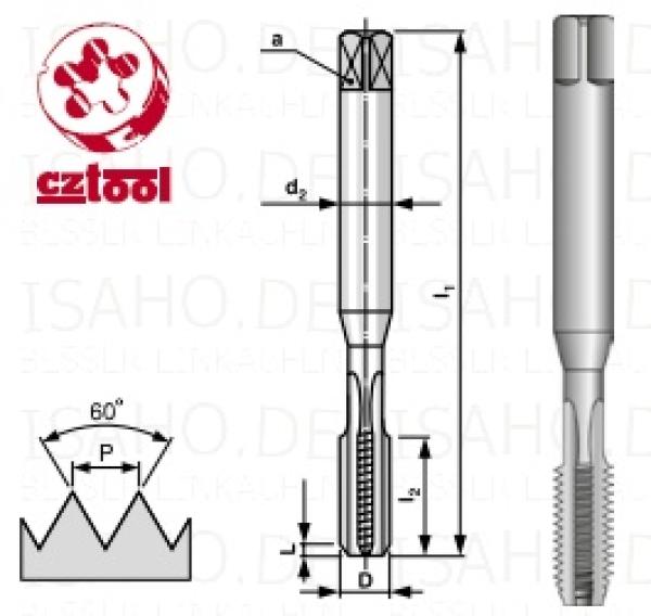 HSS Maschinen-Gewindebohrer M8 x 1,25 DIN 371 - Schälanschnitt, metr. ISO-Gewinde, CZ-t