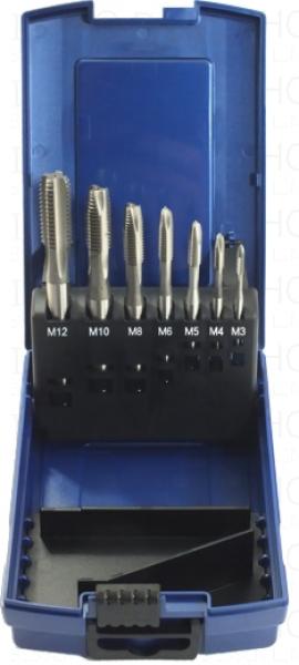 CZ-tool HSS Gewindebohrer-Satz M3 - M12 - DIN 371/376, metr. ISO-Gewinde, RoseBox