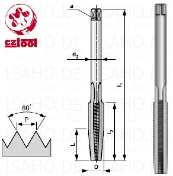 CZ-tool HSS Einschnitt Gewindebohrer M8 x 1,0 - metrisches ISO-Feingewinde DIN 13