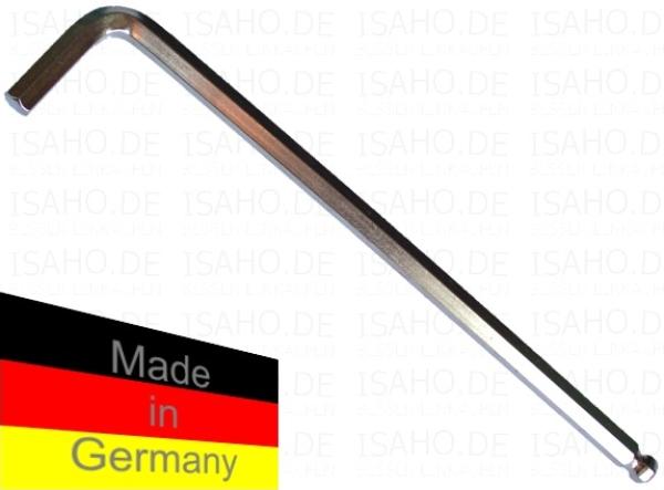 Sechskant Kugelkopf Stiftschlüssel lang 1,5 mm - CV-Stahl vernickelt, Elora 159KU- 1,5