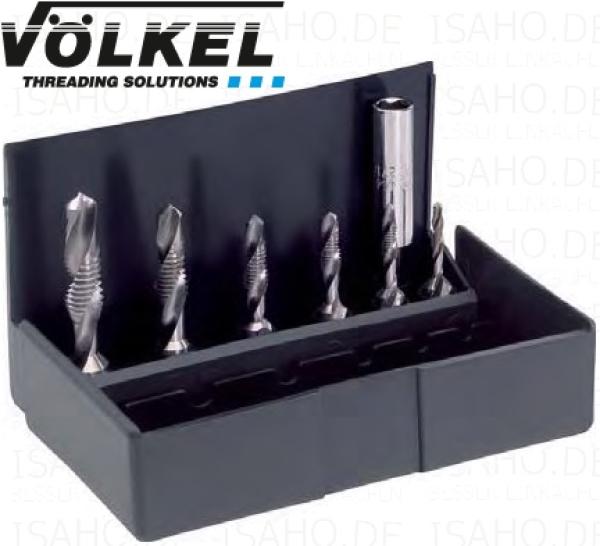 Kombi-Gewindebohrer-Satz M3 bis M10, Bitschaft - in Kunststoffbox, Völkel 67200