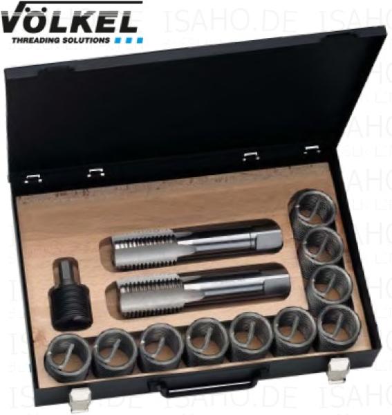 Gewinde-Reparatur-Satz G (BSP) 3/8 x 19 - 13-teilig, 1,5 D-Einsätze, Völkel 04192