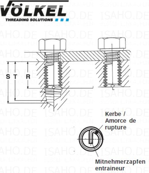 Gewinde-Reparatur-Satz G (BSP) 3/8 x 19 - 13-teilig, 1,5 D-Einsätze, Völkel 04192