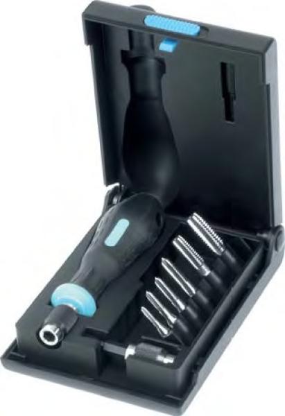 Gewindebohrer-Bit Satz mit Halter M3 bis M10 - in Kuststoffbox, Völkel 67422