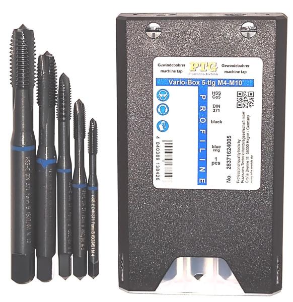 Blauring HSSE MGB Gewindebohrer Satz M4-M10 - vaporisiert, in Variobox, PTG