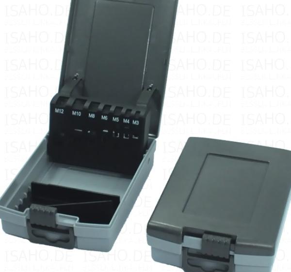 Gewindebohrer - MGB Leerbox für M3 - M12 grau - 7 Leerplätze, Kunststoffkassette