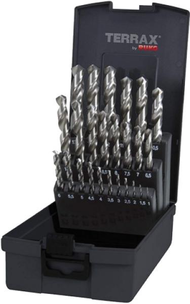 HSS-G Spiralbohrer-Satz 25-tlg. Ruko Terrax - A214215RO DIN338 geschliffen, in Rosebox