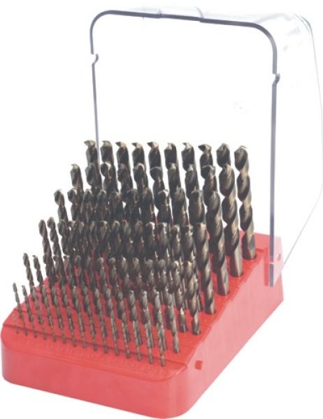 HSSE Co5 Spiralbohrer Sortiment 91-tlg. 1 - 10 mm - DIN 338, Typ N rechts, Kunststoffständer HSSE Co5 Spiralbohrer Sortiment 91-tlg. 1 - 10 mm - DIN 338, Typ N rechts, Kunststoffständer