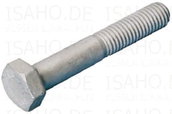 10 St. Sechskantschrauben M8 x 60 DIN931 8.8 - feuerverzinkt, metrisches Gewinde