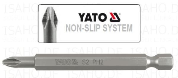 Bit PH 2 x 100mm lang, Non-Slip - Aisi S2, von Yato