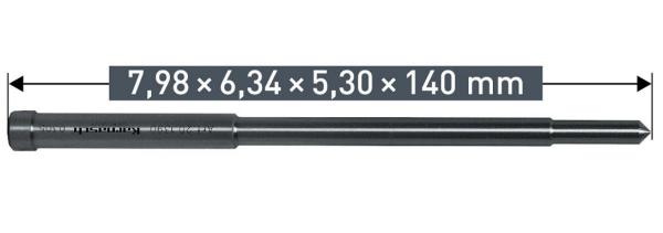 Auswerfstift 7,98 x 6,34 x 5,30 x 140 mm - für Kernbohrer mit Verlängerung Karnasch