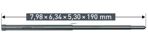 Auswerfstift 7,98 x 6,34 x 5,30 x 190 mm - für Kernbohrer mit Verlängerung Karnasch