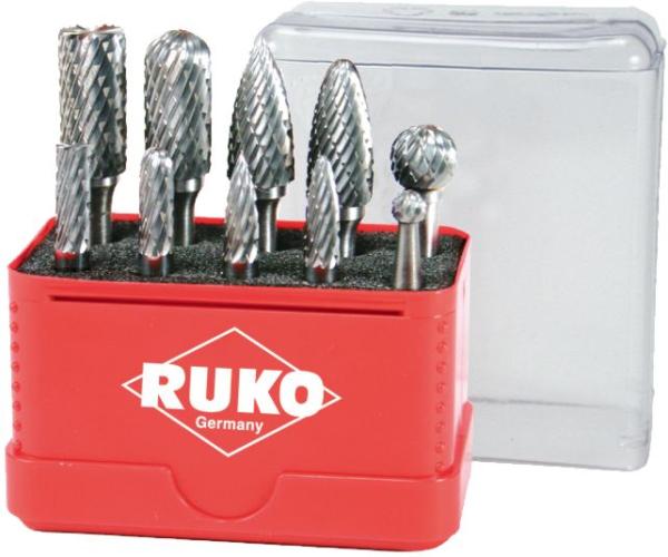 Ruko HM Frässtiftsatz 10-teilig - in Minibox, 116002 Ruko HM Frässtiftsatz 10-teilig - in Minibox, 116002