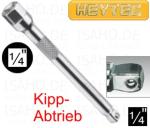 Kipp- Verlängerung 1/4 Zoll 102 mm lang - Cr-V verchromt, von Heytec